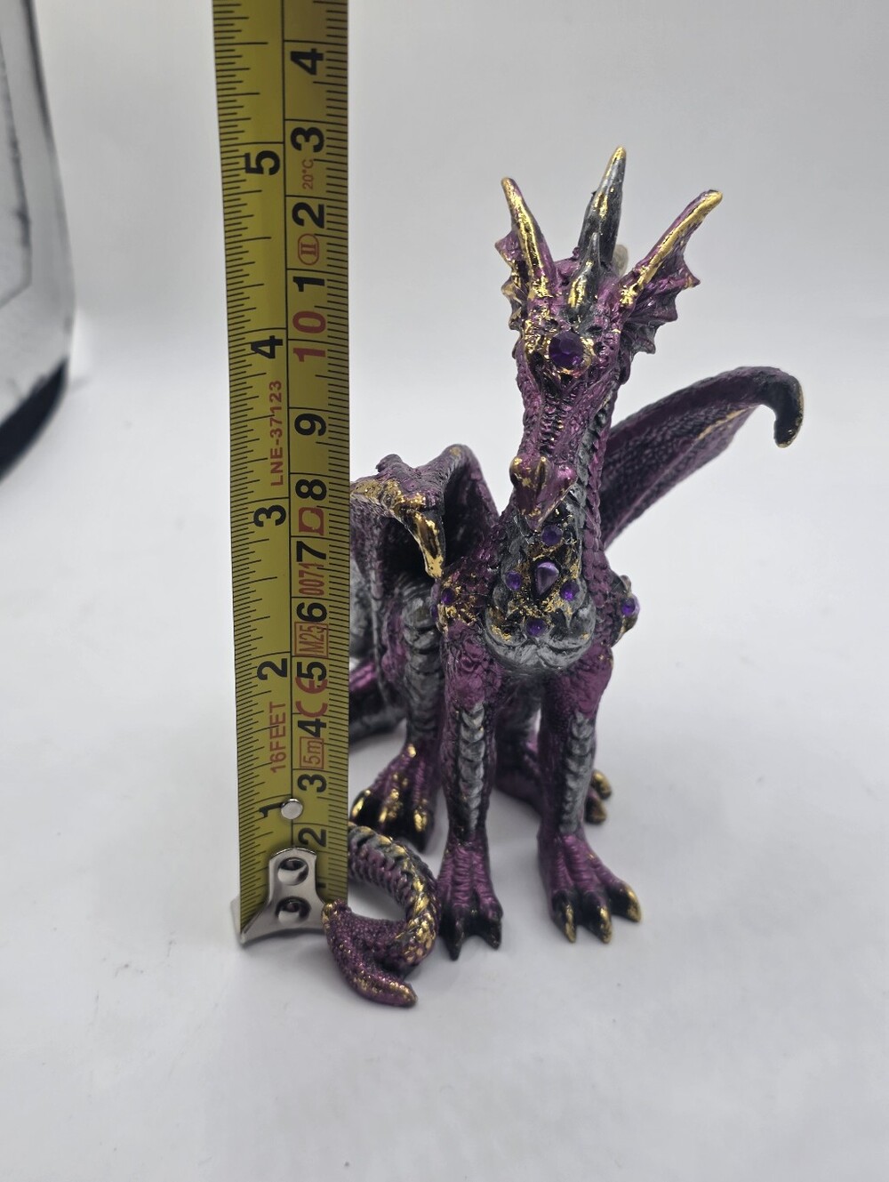 Purple Resin Dragon With Rhinestones - Picture 6 of 7